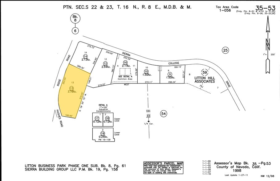 Ridge Rd, Grass Valley, CA à vendre - Plan cadastral - Image 2 de 10