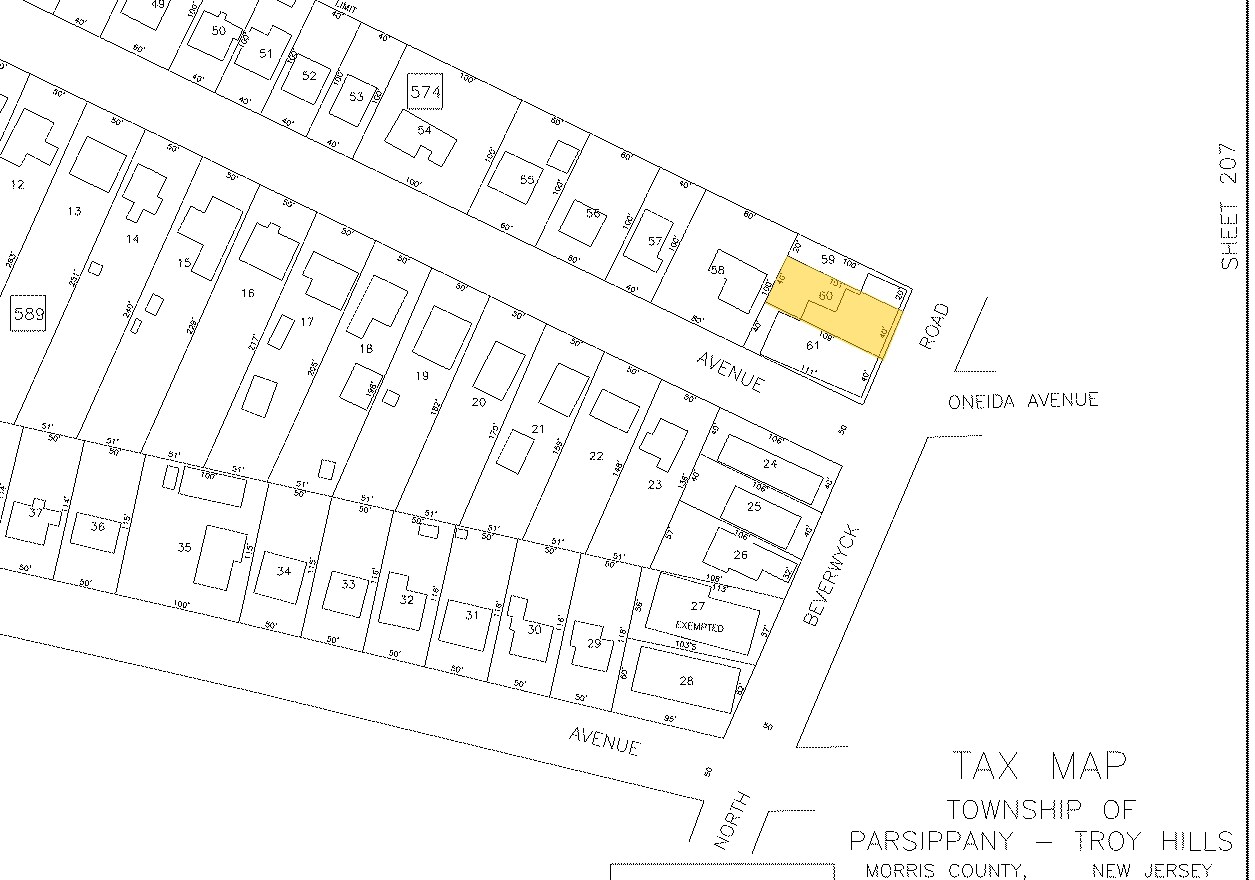 137 N Beverwyck Rd, Lake Hiawatha, NJ à vendre Plan cadastral- Image 1 de 5