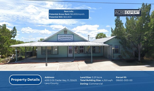 More details for 4051 D St, Cedar Key, FL - Retail for Sale