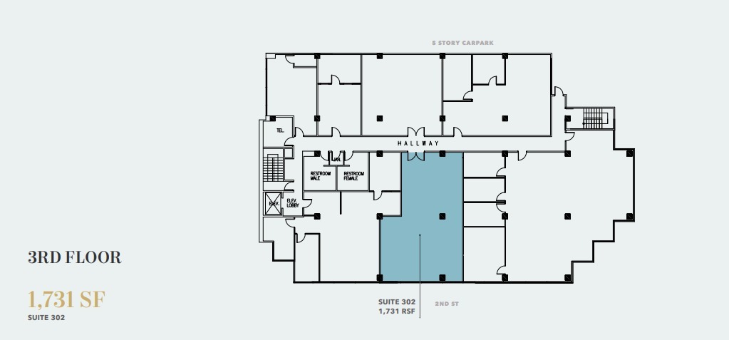 340 E 2nd St, Los Angeles, CA à louer Plan d’étage- Image 1 de 1