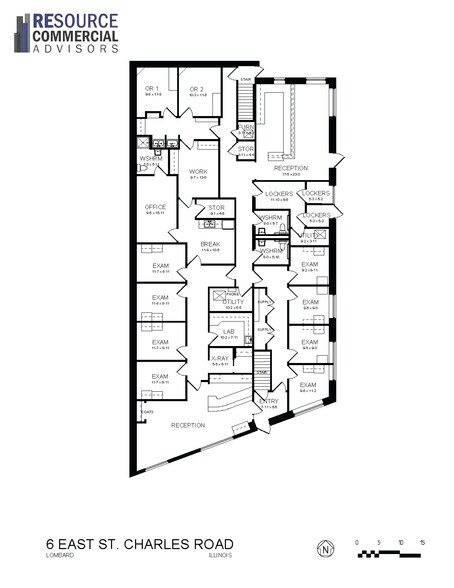 6 E Saint Charles Rd, Lombard, IL à louer - Plan d’étage - Image 2 de 19
