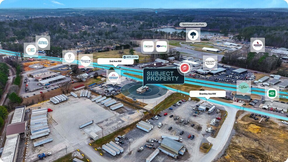 1644 Brantley ave, Cullman, AL à vendre - Aérien - Image 2 de 2