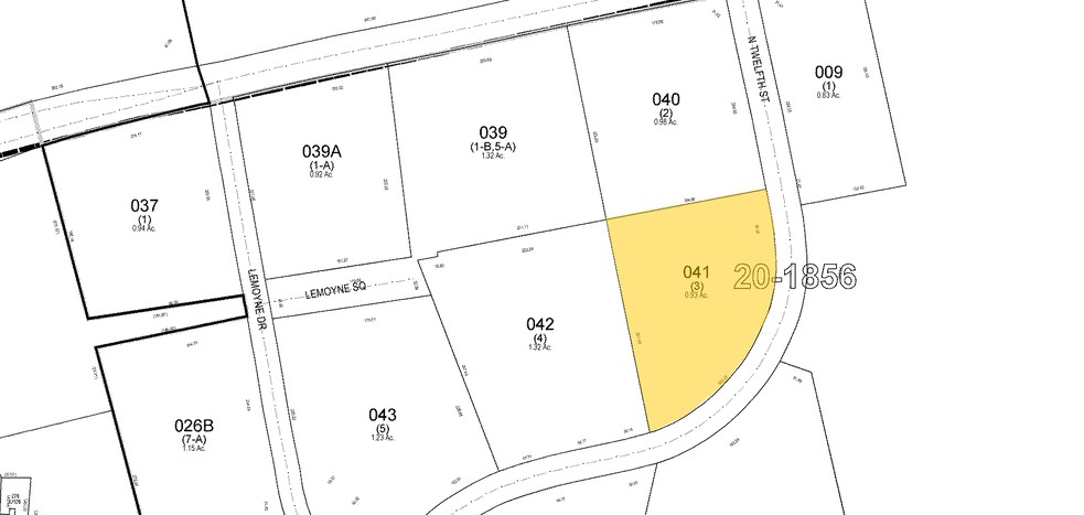 645 N 12th St, Lemoyne, PA à vendre - Plan cadastral - Image 1 de 1