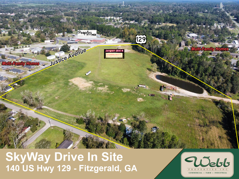 122 Justice Ave, Fitzgerald, GA for sale - Aerial - Image 1 of 5