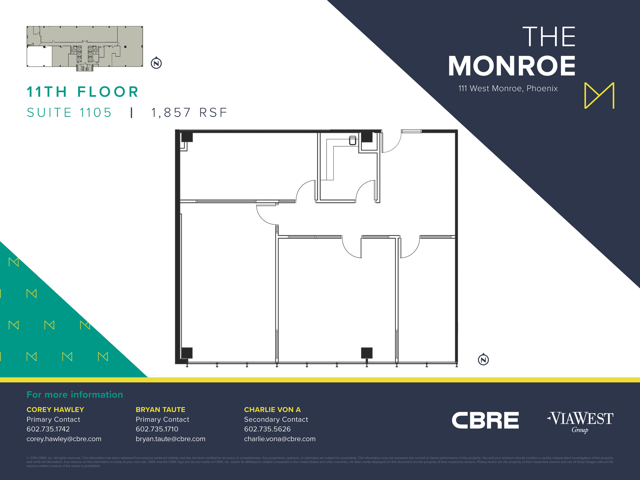 111 W Monroe St, Phoenix, AZ à vendre Plan d  tage- Image 1 de 1