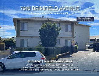 Plus de détails pour 7910 Brimfield Ave, Panorama City, CA - Multi-résidentiel à vendre