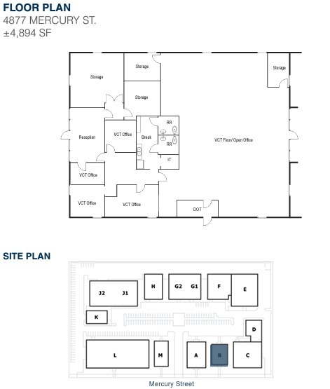 4877 Mercury St, San Diego, CA à louer Plan d  tage- Image 1 de 1