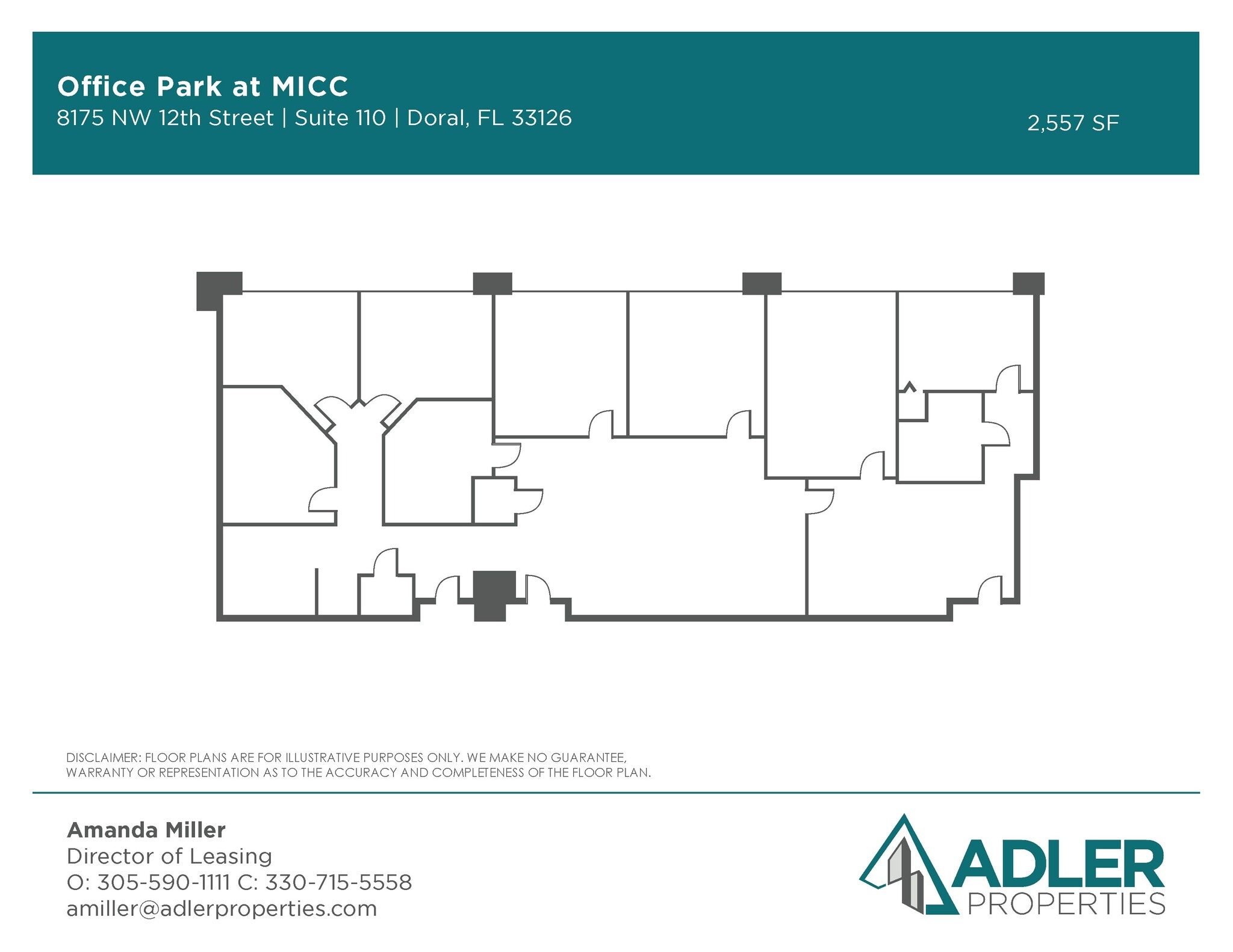 1200 NW 78th Ave, Doral, FL à louer Plan d’étage- Image 1 de 1