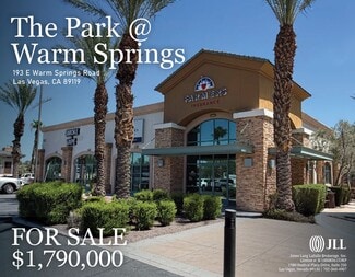 Plus de détails pour 193 E Warm Springs Rd, Las Vegas, NV - Commerce de détail à vendre