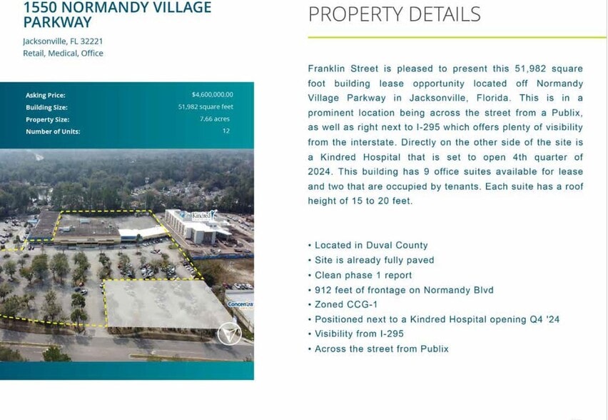 1550 Normandy Village Pky, Jacksonville, FL à vendre - Photo du bâtiment - Image 2 de 5