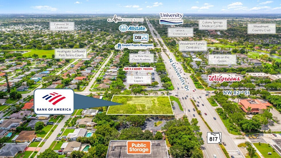 8200 N University Dr, Tamarac, FL à vendre - Aérien - Image 3 de 5
