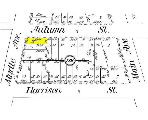 178-180 Myrtle Ave, Passaic, NJ à louer - Plan cadastral - Image 2 de 5