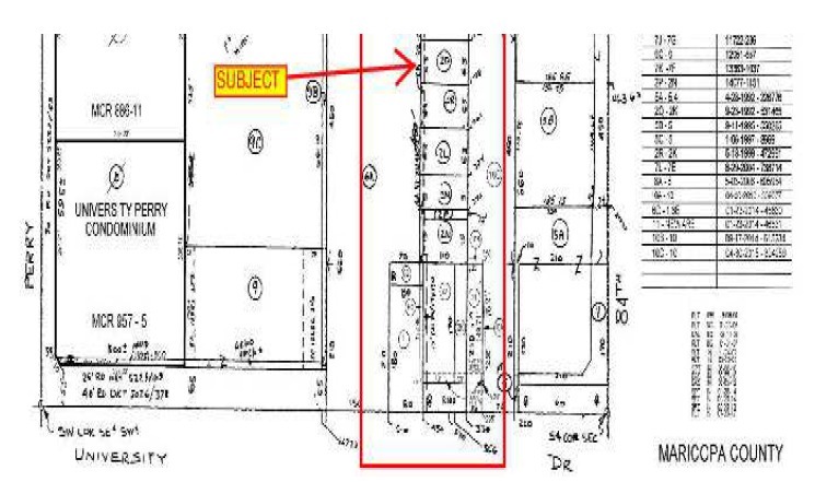 1986 E University Dr, Tempe, AZ à vendre - Plan cadastral - Image 2 de 2