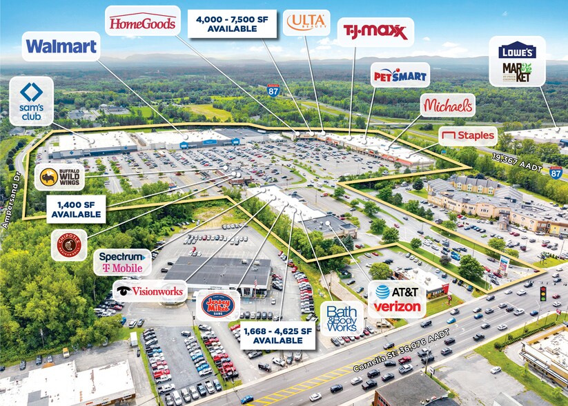 25 Consumer Sq, Plattsburgh, NY à louer - Aérien - Image 2 de 11