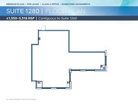 1415 L St, Sacramento, CA à louer Plan d’étage- Image 1 de 2