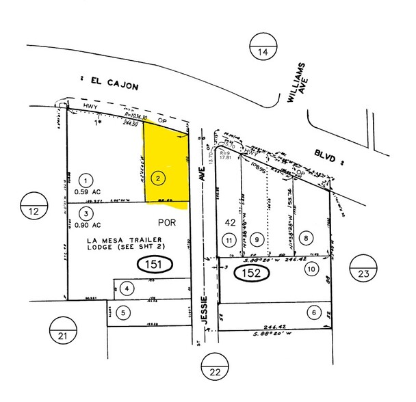 7393 El Cajon Blvd, La Mesa, CA à vendre - Plan cadastral - Image 3 de 3