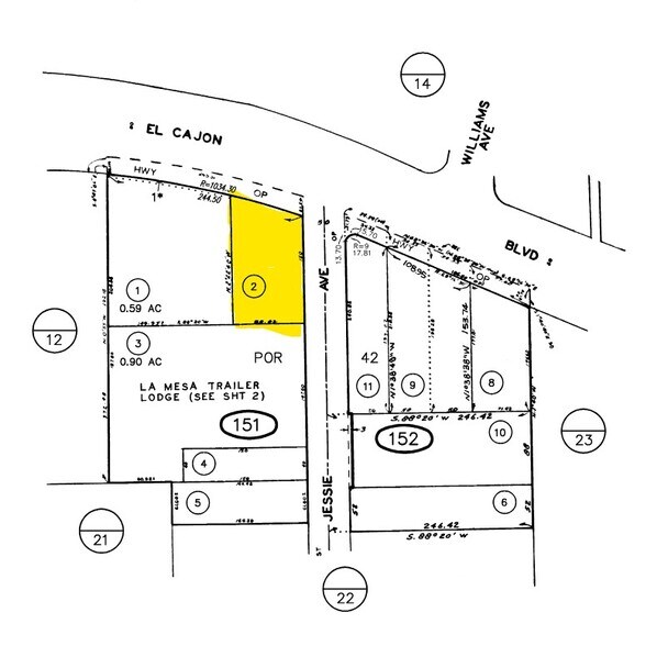 7393 El Cajon Blvd, La Mesa, CA for lease - Plat Map - Image 2 of 19