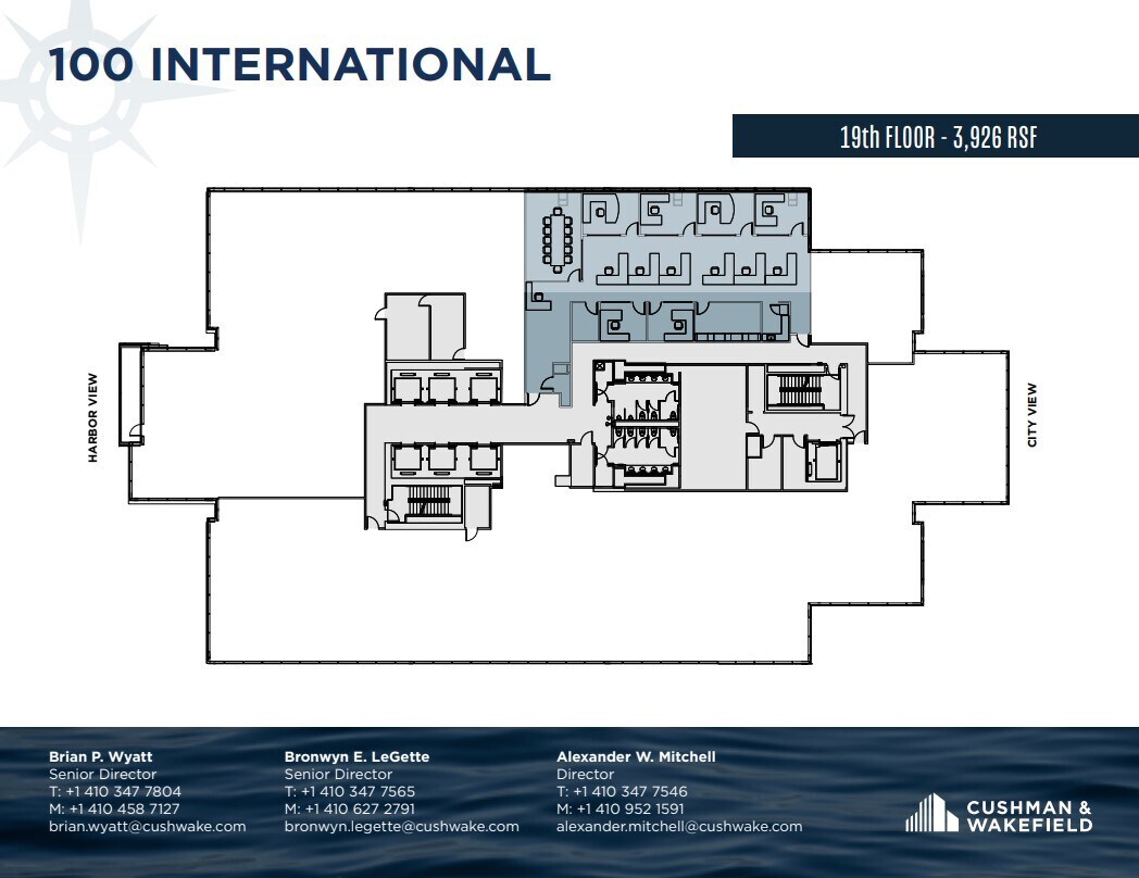 100 International Dr, Baltimore, MD à louer Plan d’étage- Image 1 de 1
