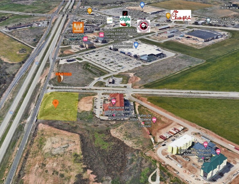 1613 Musgraves Blvd, Abilene, TX à vendre - Aérien - Image 2 de 2