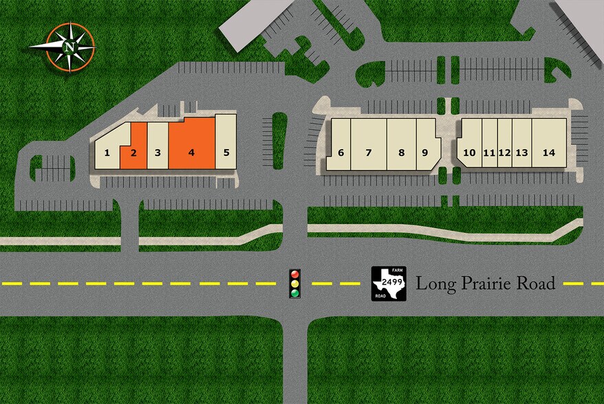 2608-2616 Long Prairie Rd, Flower Mound, TX à louer - Plan de site - Image 2 de 2