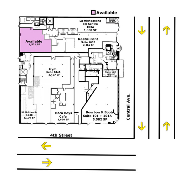 313-325 Central Ave NW, Albuquerque, NM for lease - Site Plan - Image 2 of 8