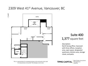 2309 W 41st Ave, Vancouver, BC à louer Plan de site- Image 1 de 3