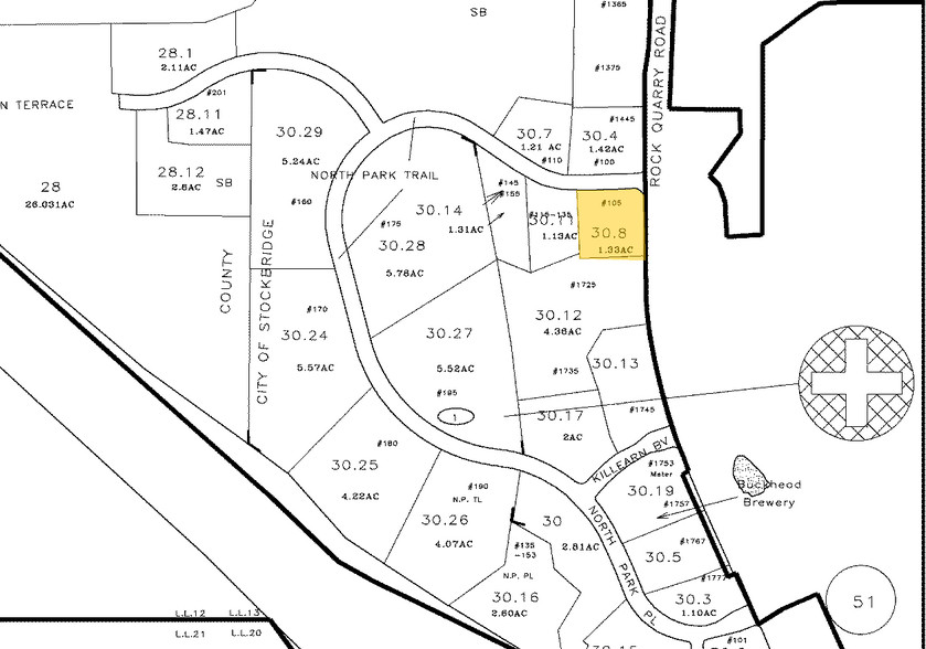 105 N Park Trl, Stockbridge, GA à louer - Plan cadastral - Image 2 de 19