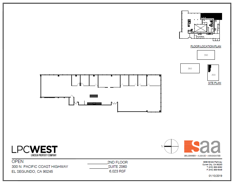 300 N Pacific Coast Hwy, El Segundo, CA à louer Plan d’étage- Image 1 de 1