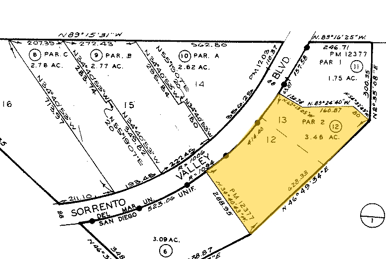 4215 Sorrento Valley Blvd, San Diego, CA for lease - Plat Map - Image 2 of 8