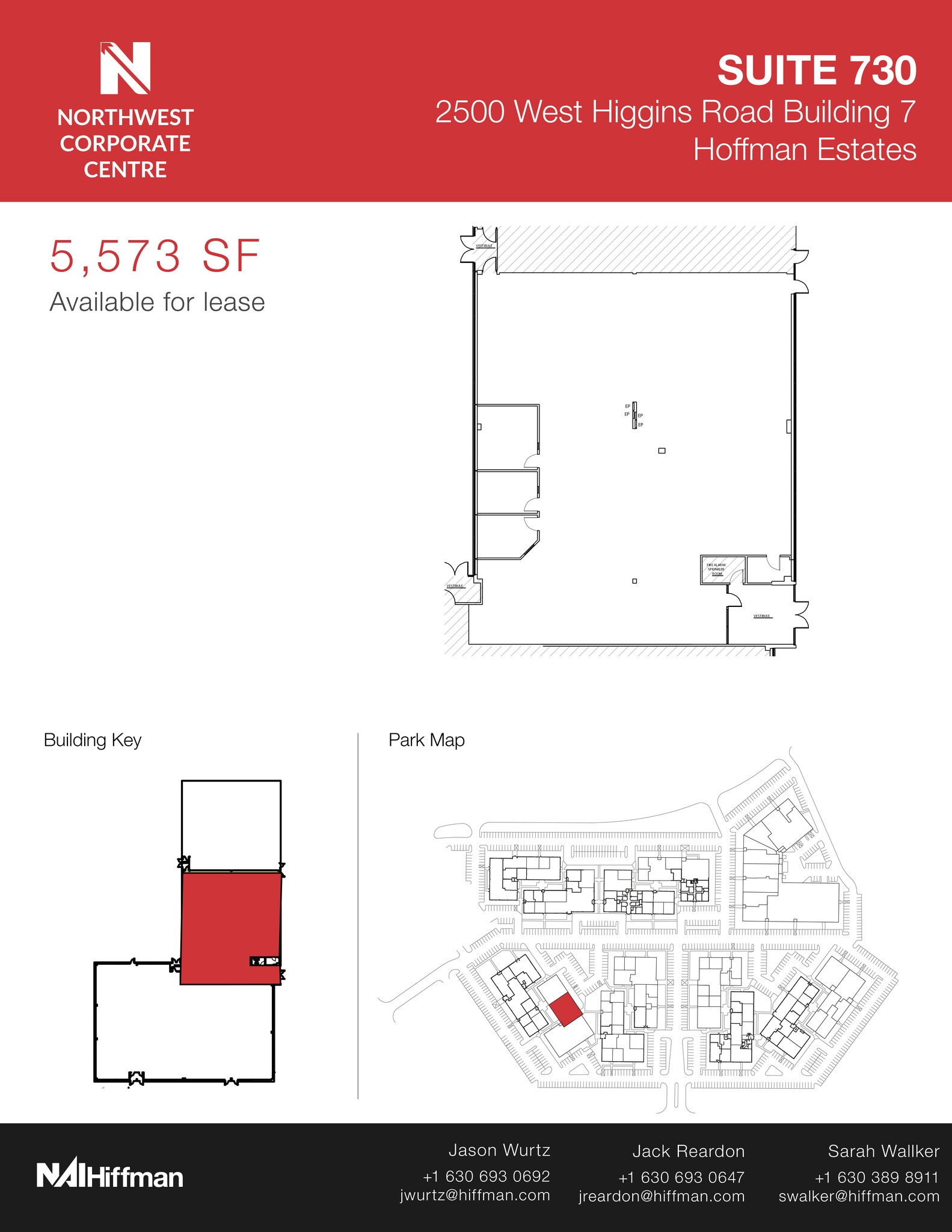 2500 W Higgins Rd, Hoffman Estates, IL à louer Plan d’étage- Image 1 de 2