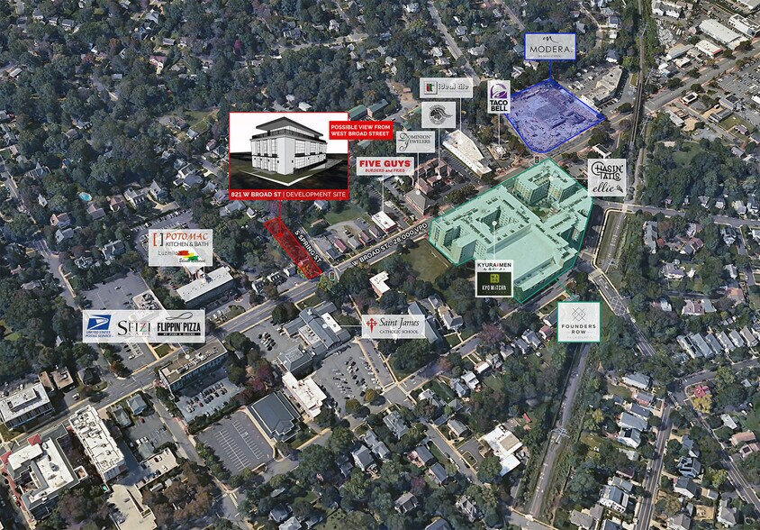 821 W Broad St, Falls Church, VA à vendre - Photo du bâtiment - Image 2 de 3