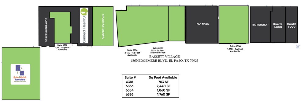 6300-6360 Edgemere Blvd, El Paso, TX à louer - Photo du bâtiment - Image 2 de 9