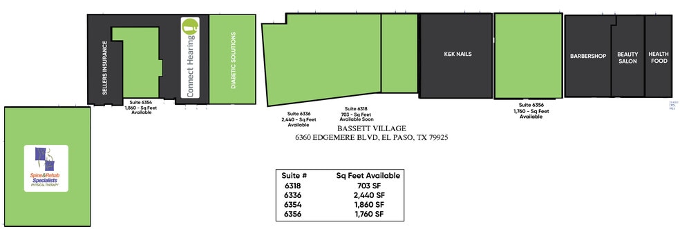 6300-6360 Edgemere Blvd, El Paso, TX à louer - Photo du bâtiment - Image 2 de 9