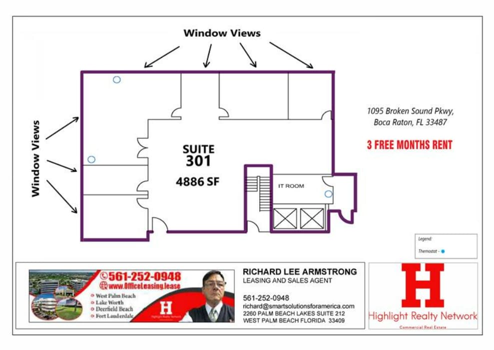 1095 Broken Sound Pky, Boca Raton, FL à louer Plan d’étage- Image 1 de 4