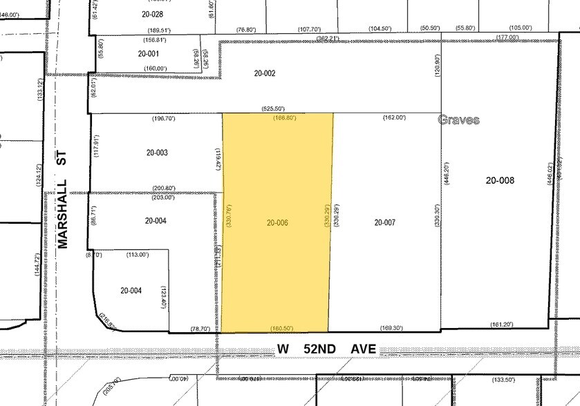 6385-6425 W 52nd Ave, Arvada, CO à louer - Plan cadastral - Image 2 de 15