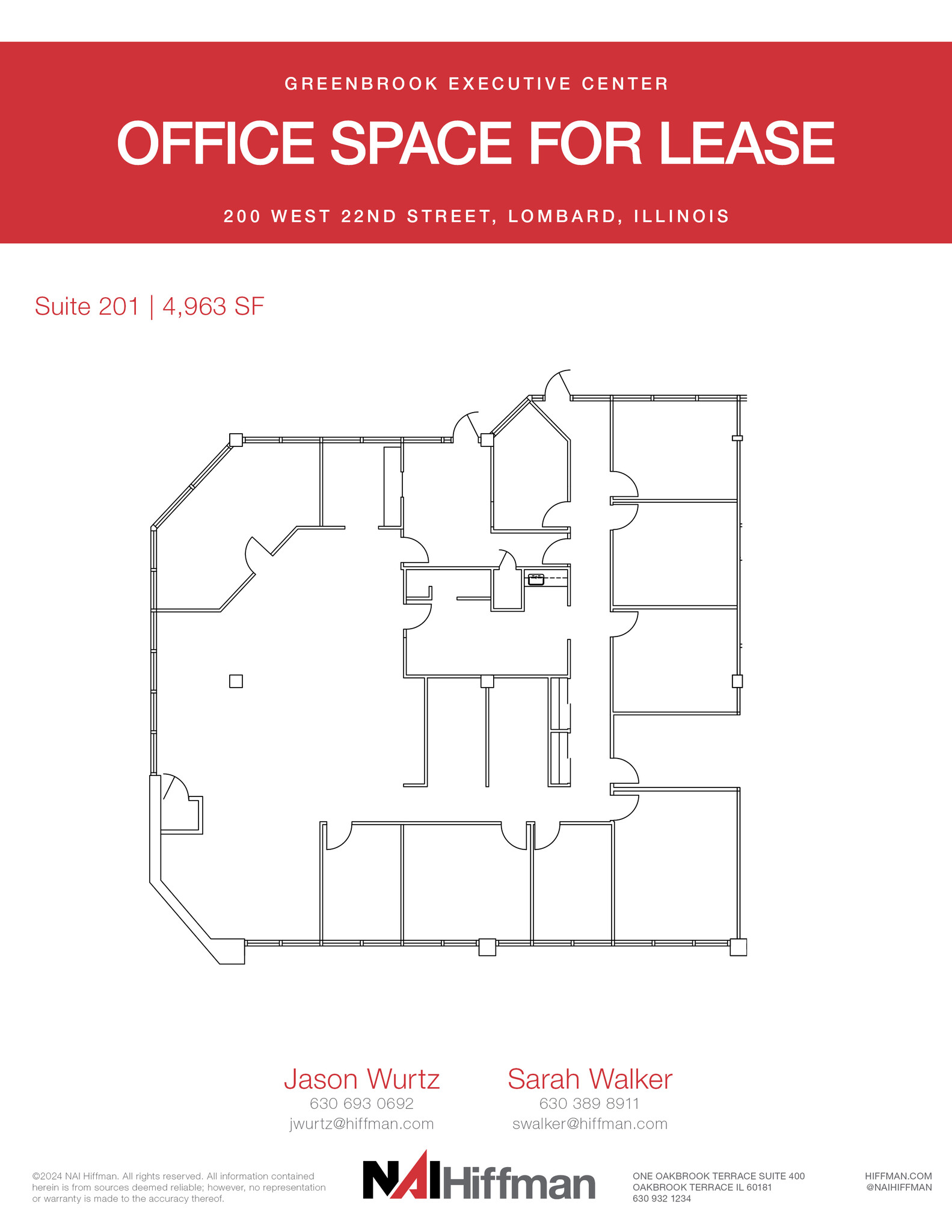 200 W 22nd St, Lombard, IL à louer Plan d  tage- Image 1 de 1