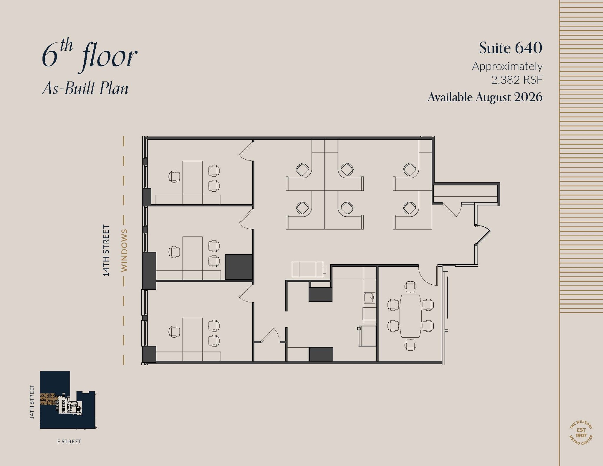 607 14th St NW, Washington, DC à louer Plan d’étage- Image 1 de 1