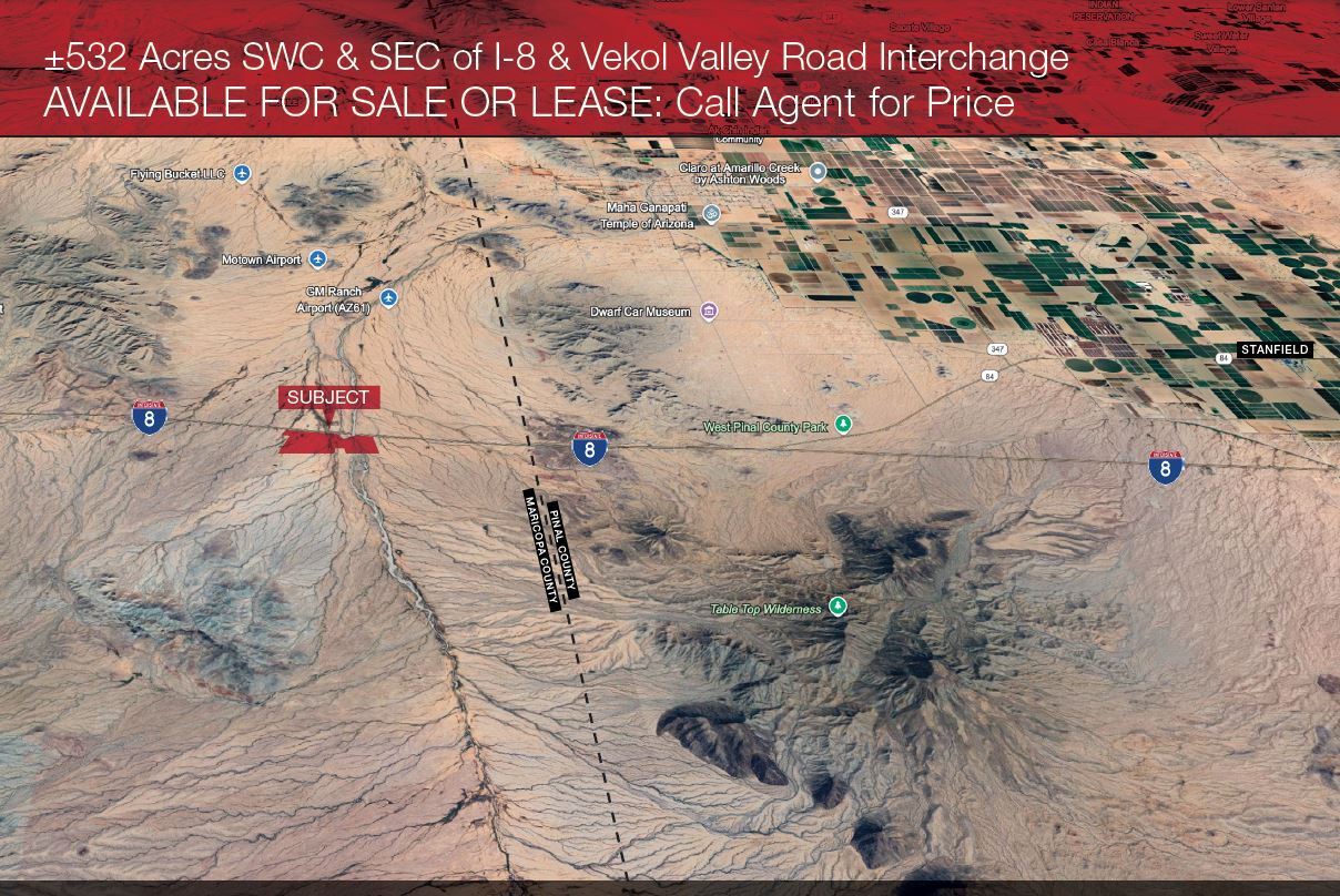 I-8 & Vekol Valley Road Interchange, Stanfield, AZ à vendre Photo principale- Image 1 de 6