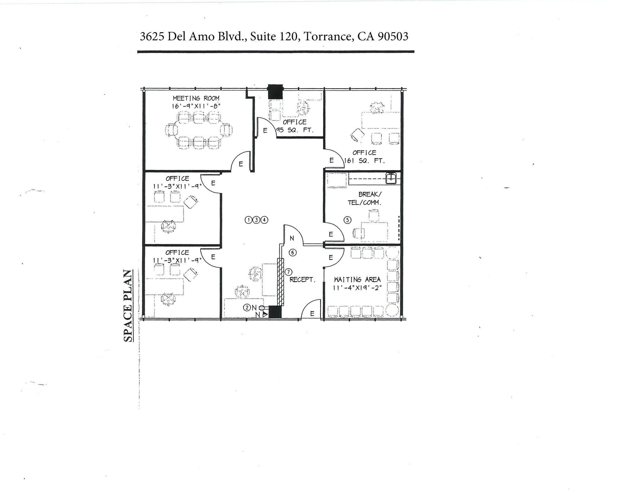 3625 Del Amo Blvd, Torrance, CA à louer Plan d’étage- Image 1 de 1