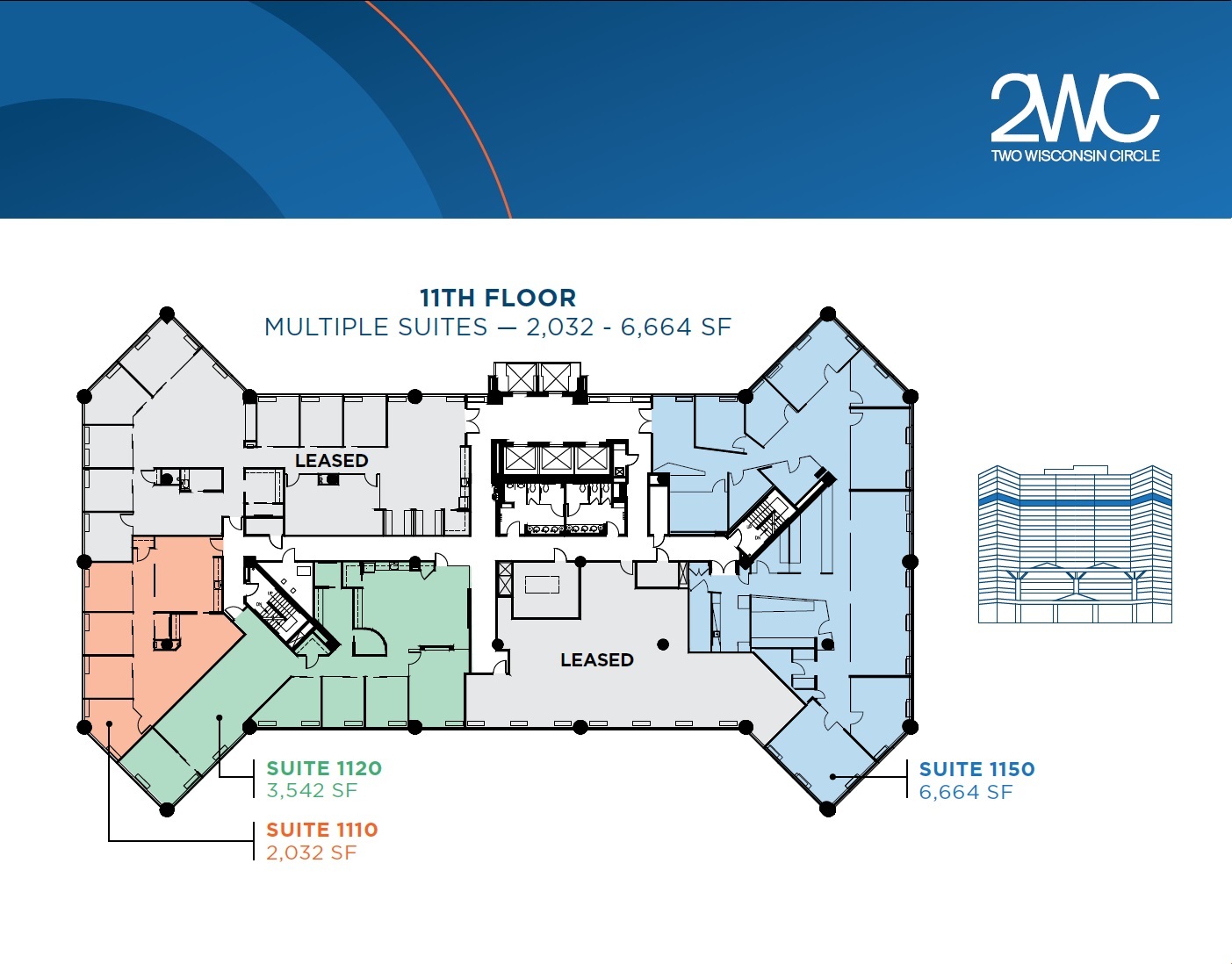 2 Wisconsin Cir, Chevy Chase, MD à louer Plan d’étage- Image 1 de 1