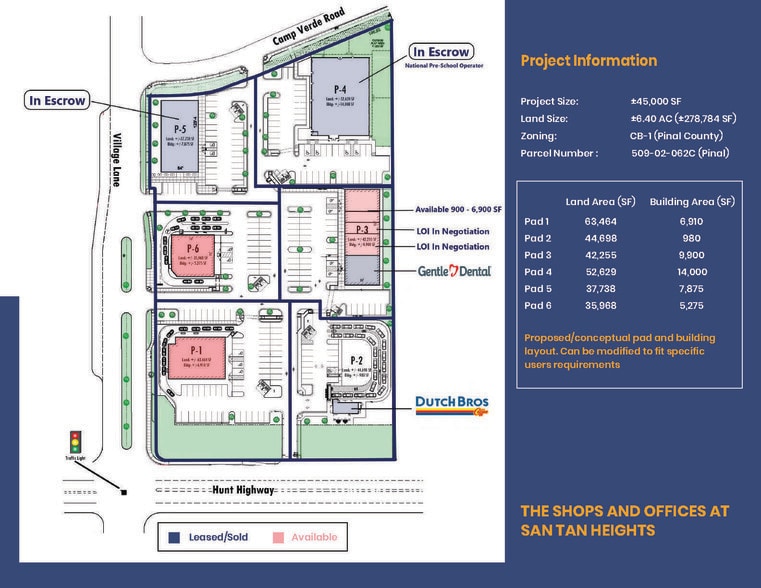 SW Hunt Hwy & Village Ln, Queen Creek, AZ for sale - Site Plan - Image 1 of 4