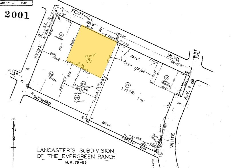 2120 Foothill Blvd, La Verne, CA à louer - Plan cadastral - Image 3 de 3
