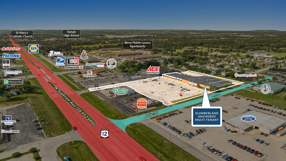 1110-1122 N Superior Ave, Tomah, WI à vendre - Photo du bâtiment - Image 3 de 5