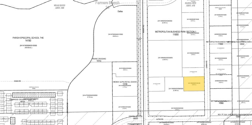 13610 Midway Rd, Farmers Branch, TX à louer - Plan cadastral - Image 2 de 3