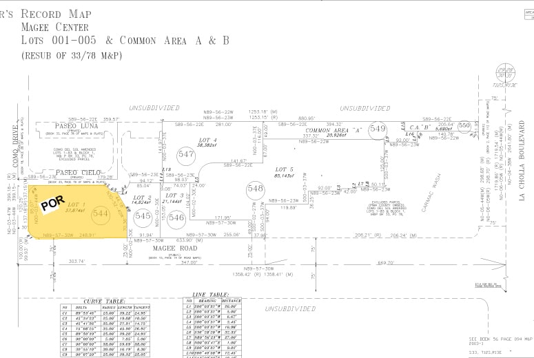 2292 W Magee Rd, Tucson, AZ for lease - Plat Map - Image 2 of 15