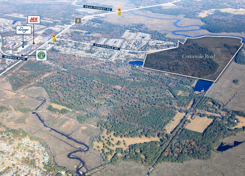 400 Cottonvale Rd, Savannah, GA à vendre - Aérien - Image 2 de 4