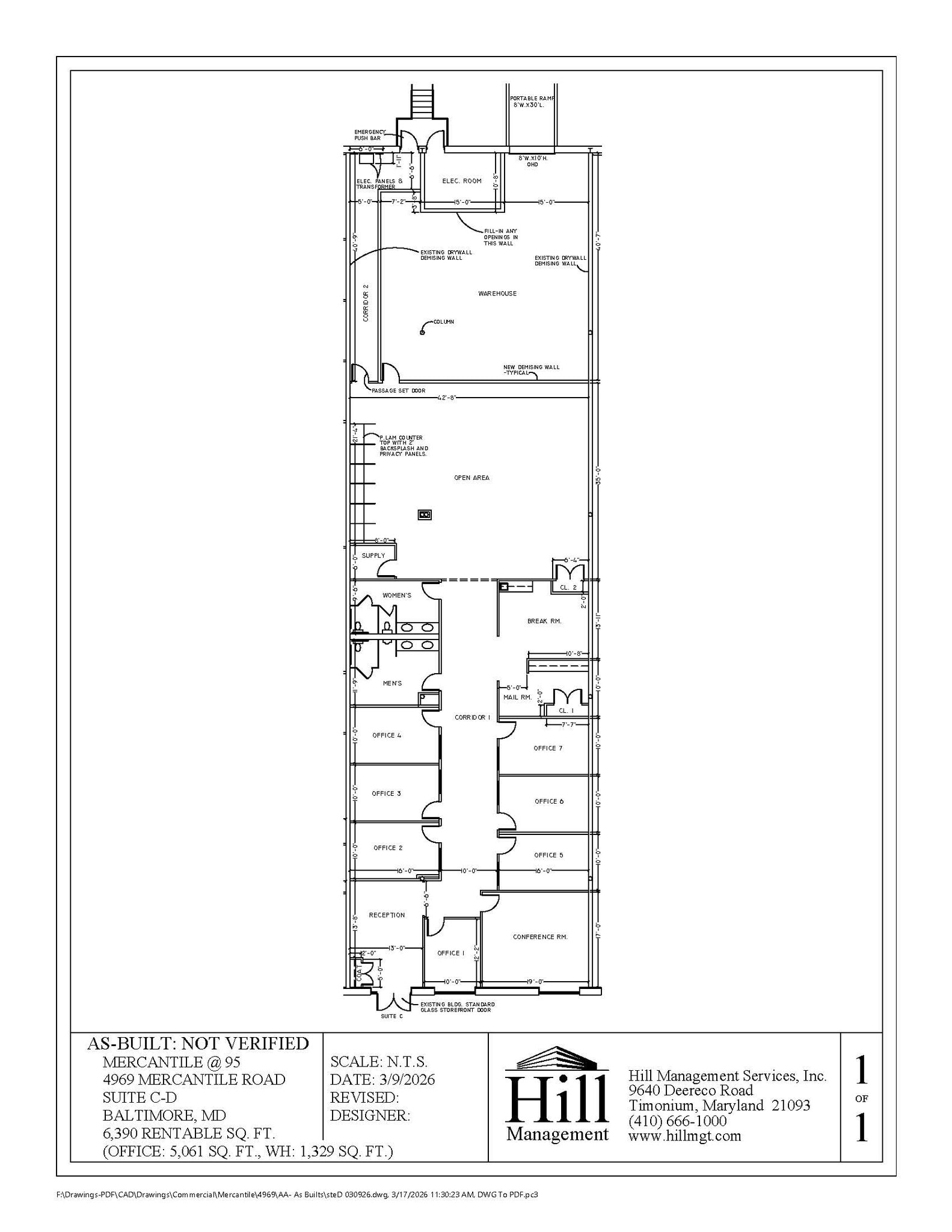 4969 Mercantile Rd, Baltimore, MD for lease Floor Plan- Image 1 of 1