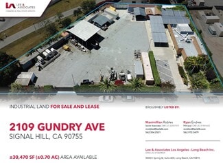 Plus de détails pour 2109 Gundry Ave, Signal Hill, CA - Terrain à vendre