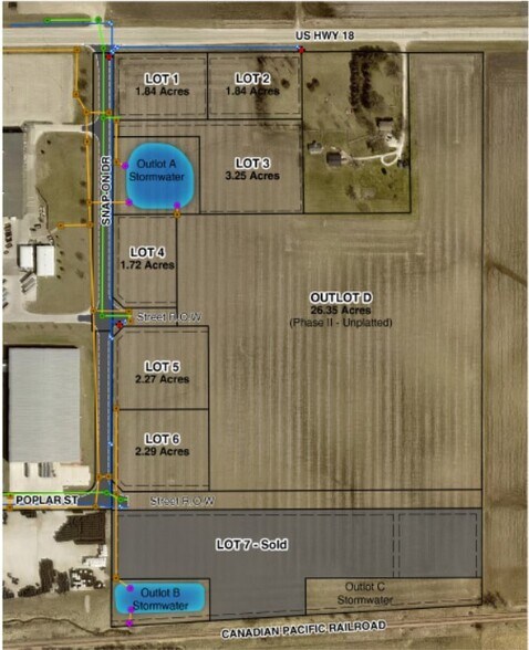 2613 Hwy 18 E, Algona, IA à vendre - Aérien - Image 2 de 4