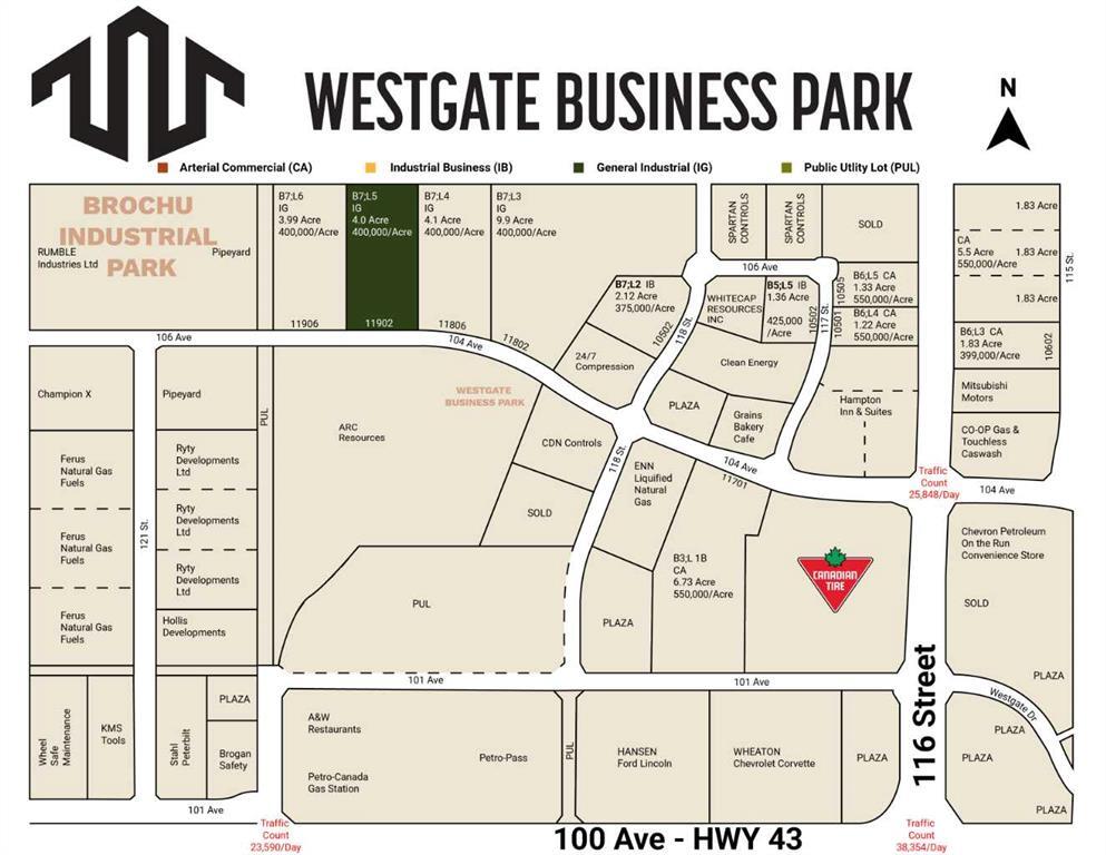 11902 104 Ave., Grande Prairie, AB à vendre Plan de site- Image 1 de 4